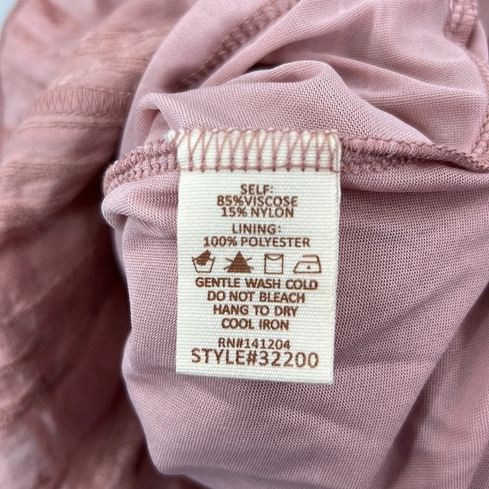 🆕Hem & Thread Textured Woven Tie Waist Tiered Ruffle Dress S,M & L Available - Picture 8 of 8